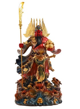 关公神像摆c件家用供奉武财神关二爷像树脂店铺站像关帝圣君办公