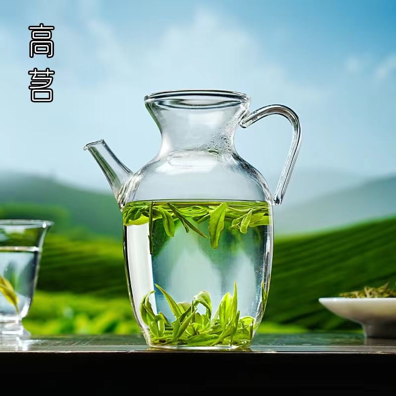 绿茶泡茶器仿宋玻璃执壶小泡茶壶2024新款耐高温S一人家用茶壶套