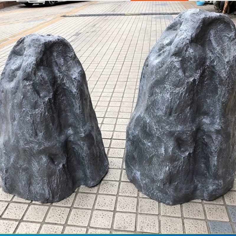 仿真石头空心立式井盖石头假山电箱灯箱装饰摆件橱U窗展厅店铺道