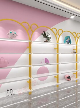 鞋店鞋架展示架童鞋店货架商场带灯货I柜开店用的货架落店铺架子