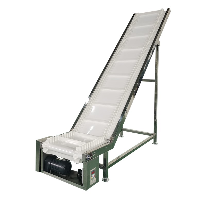 皮带提升机食品流水线耐磨大w小型挡板传送机料斗上料爬坡输送机