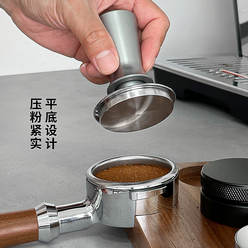 弹力平衡压粉锤不锈钢咖啡压粉器恒定压力填压器30Y磅弹簧压粉锤