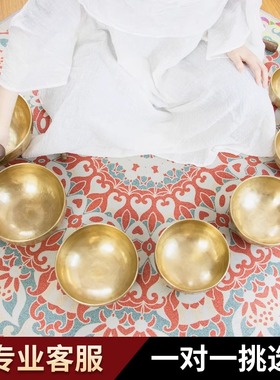 颂鉢尼泊尔手工佛音鉢音碗法海鉢铜鉢铜磬静心冥S想鉢盂法海碗金