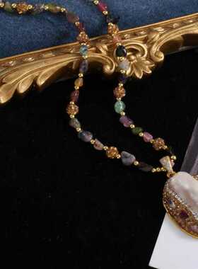 法式小众个性天然巴洛克民族风复古项链女高级感中古重工欧美