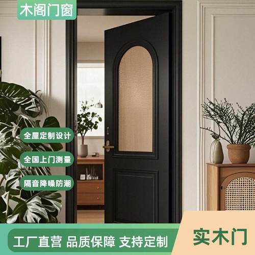 法式卧室门实木门厨房门定制简约覆合烤漆门玻璃门卫生间门室内门