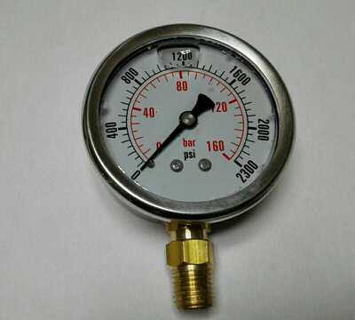 进口机芯高精 耐震压力表 ytn-63i 0-160bar/2300psi 60mm npt1/4