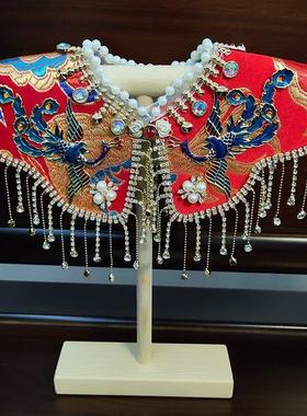 黑妈妈披肩手工仙家风黑老太披风斗篷泰山奶奶披肩纯手工制作16寸