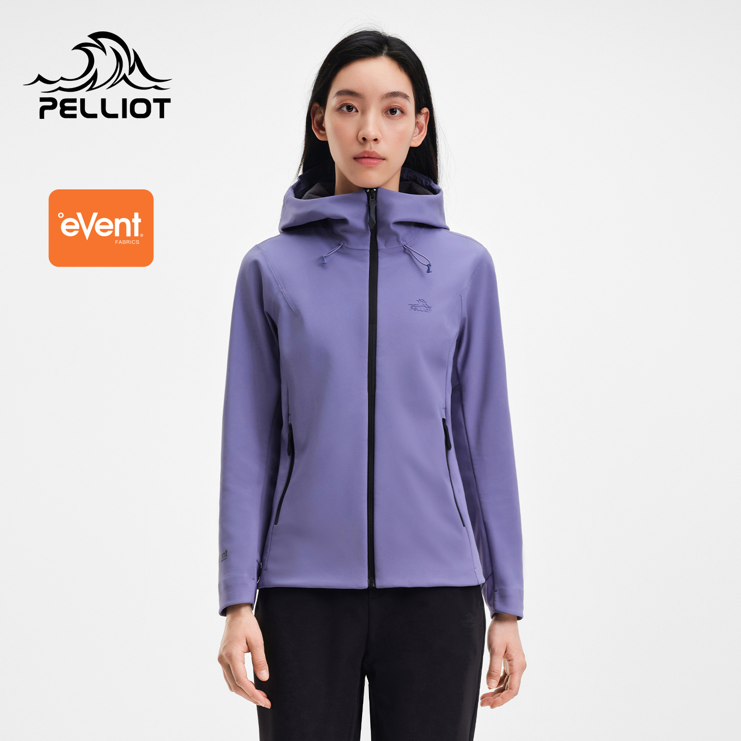 伯希和户外软壳衣eVent专业防风冲锋外套女秋季摇粒绒保暖登山服