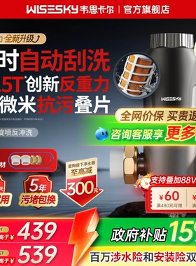 韦思卡尔反重力前置过滤器家用反冲洗自动刮洗自来水全屋净水85T
