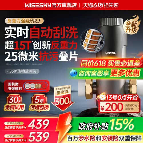 韦思卡尔超15吨反重力前置过滤器