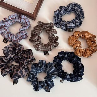 韩系复古格纹碎花小肠发圈女文艺高级感扎头发发圈皮筋小号扎头绳
