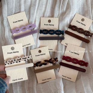 麻花醋酸发夹侧边夹女高级感刘海夹甜美可爱卡子一字夹后脑勺发饰