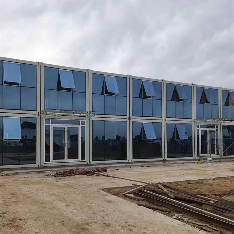 别墅型集装箱房高端幕墙模块化打包箱工地临建箱式房办公室