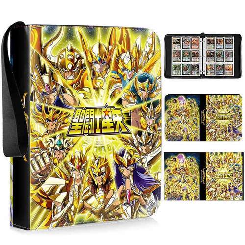 圣斗士星矢卡册活页皮质拉链式卡片收集册活页周边大号卡片收藏册