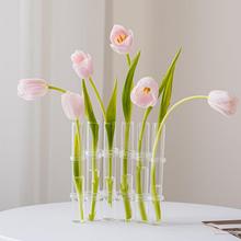 玻璃试管一排花瓶可折叠轻奢高级感创意室内客厅水培插花ins摆件