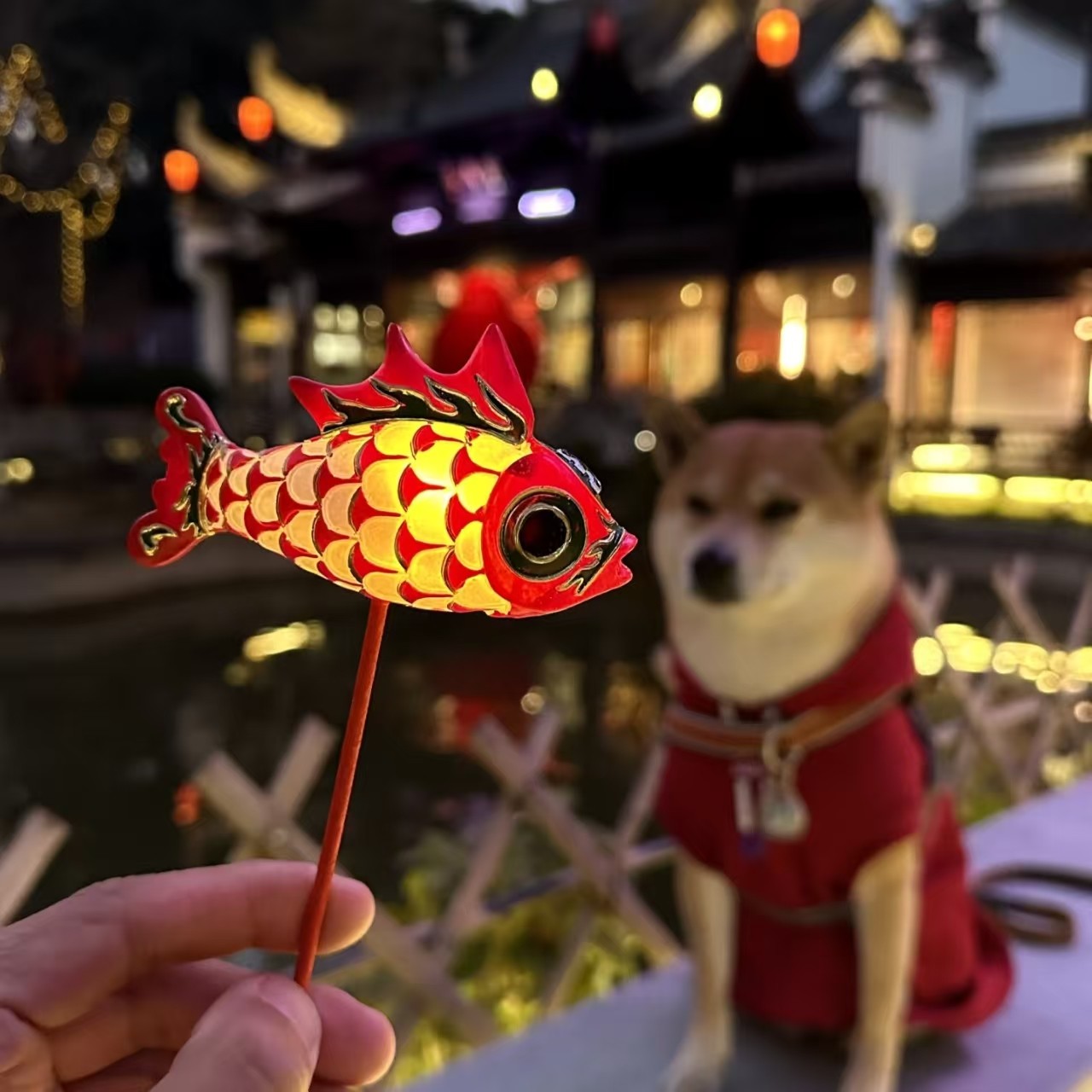 大魚徽州魚灯发光鱼灯冰箱贴国潮手持鱼灯伴手纪念品非遗礼物