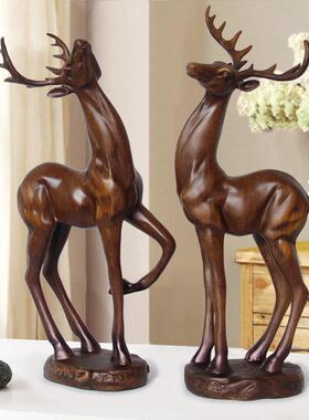 欢型 鹿摆件家居客厅电视柜摆设玄关酒柜装饰品乔迁新居结婚礼物