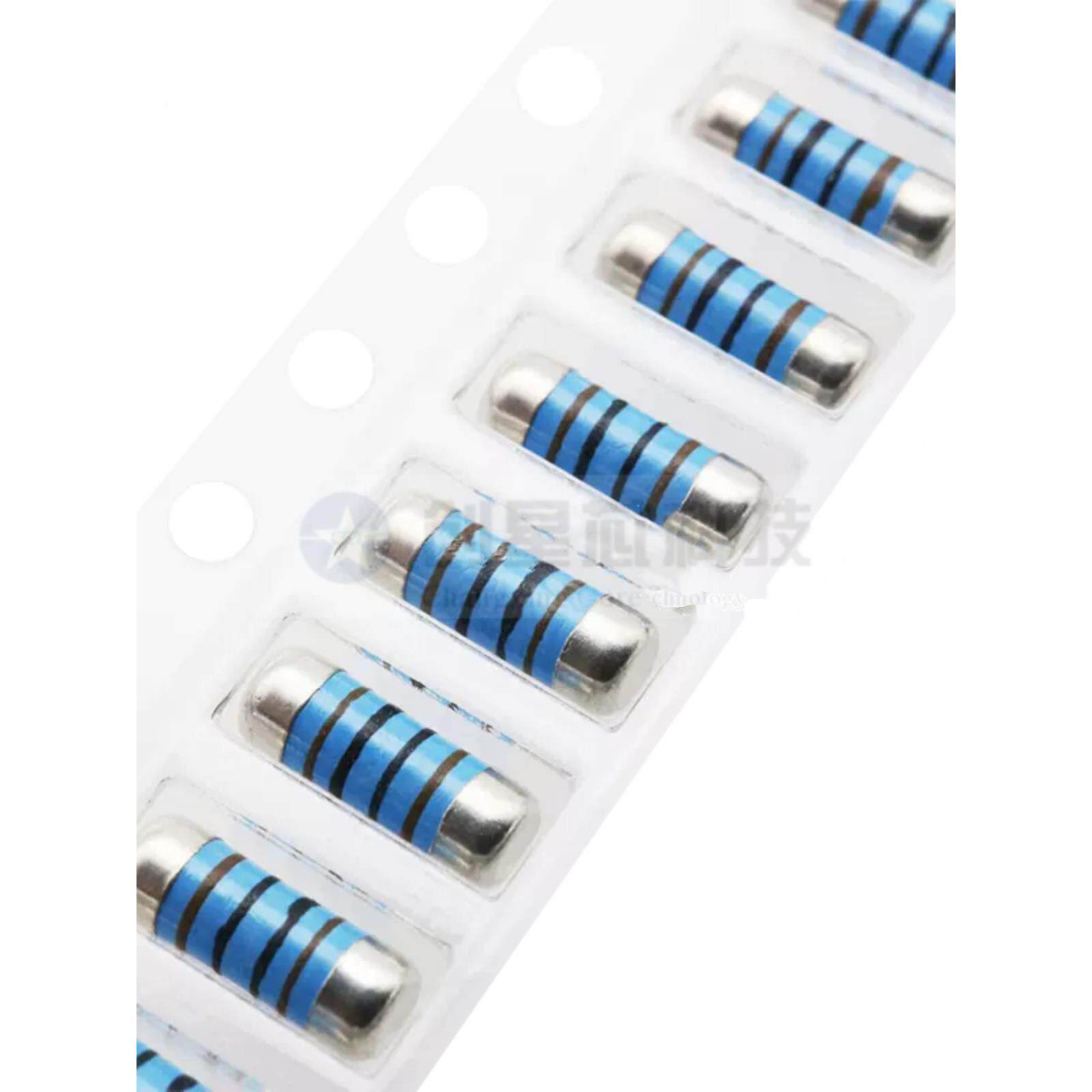 0309圆柱形晶圆电阻10R-91R欧姆1W贴片4彩色环形金属薄膜1% Csr03