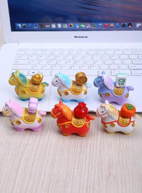 办公桌装饰小马上有钱摆件成功生肖马年吉祥家居玄关属马生日礼物