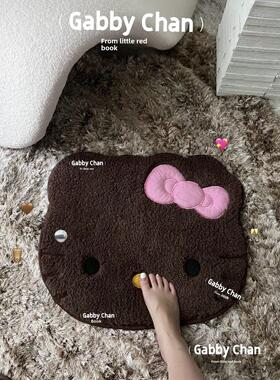 斑点软糯黑色皮革地毯地板垫高品质版本