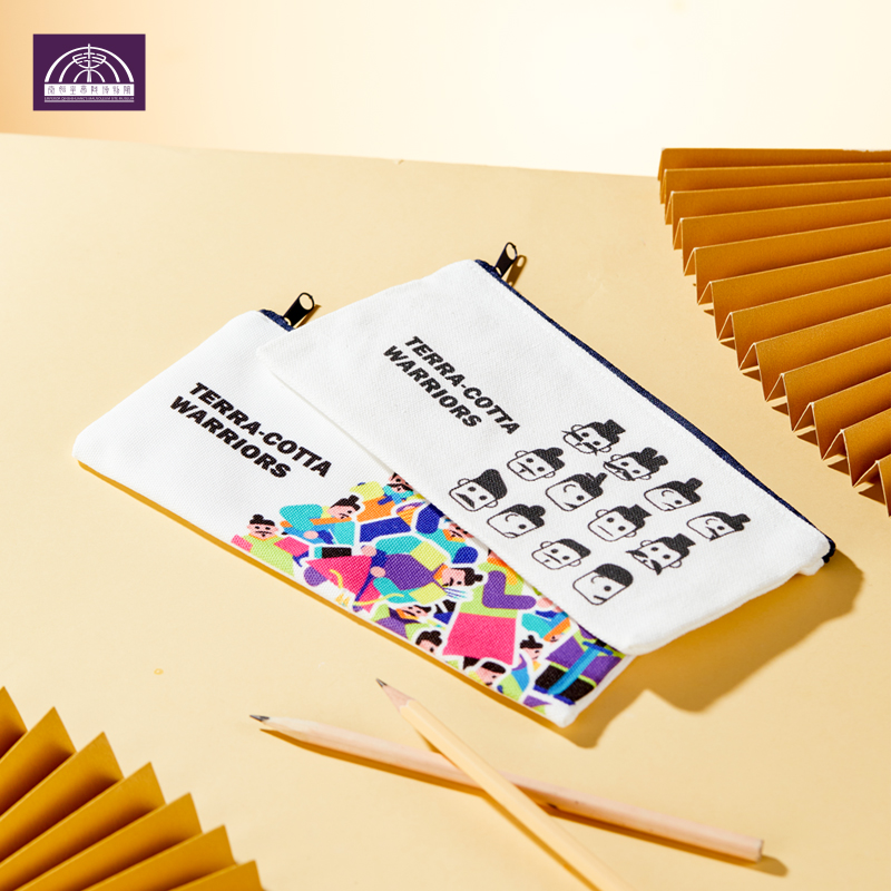 几何兵马俑笔袋创意文化礼品便携高颜值送学生礼品多功能文具袋