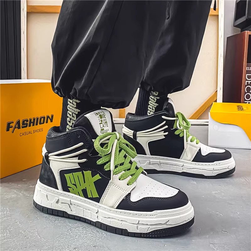 高帮男鞋平板鞋增高篮球运动潮鞋