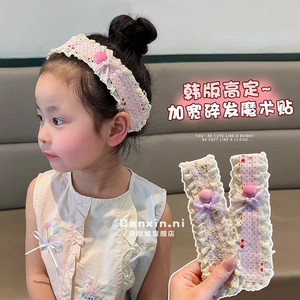 韩版高定加宽碎发魔术贴蝴蝶结