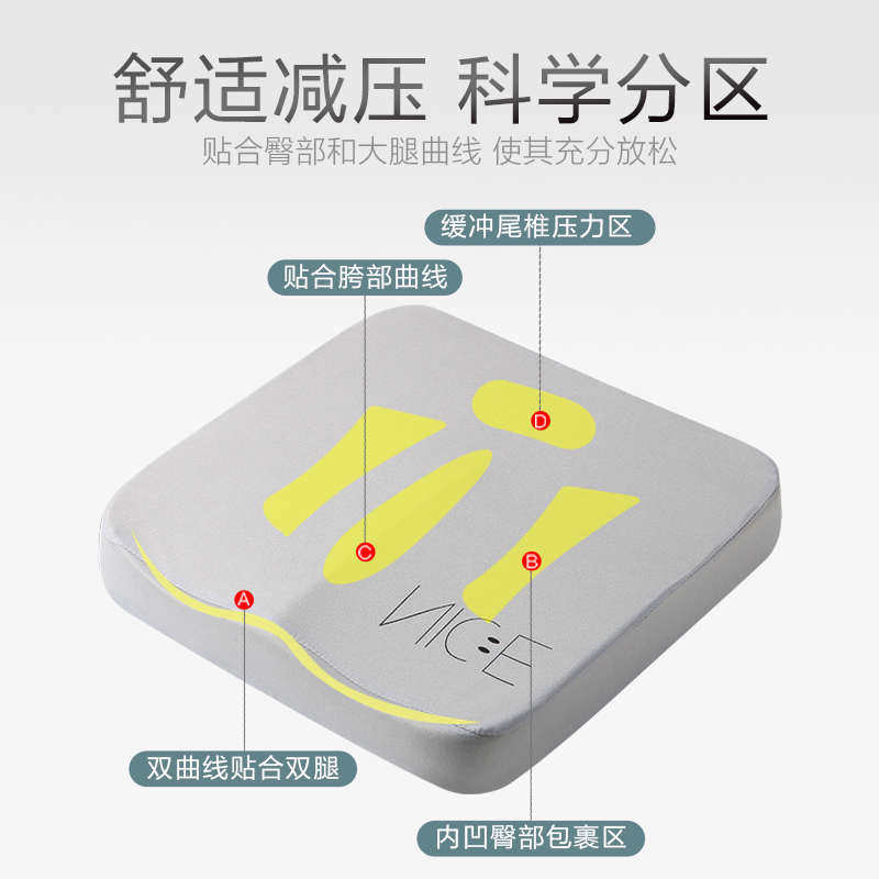 办公室坐垫套装记忆棉久坐护凳子腰神器垫子垫累座椅屁股厚靠垫不