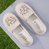 防滑渔夫鞋 夏季 品牌老北京布鞋 正品 布鞋 透气厚底帆布鞋 女2026新款