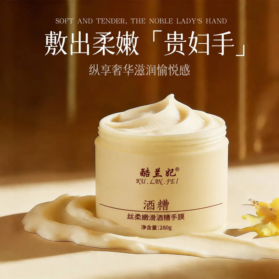 酷兰妃丝柔嫩滑酒糟手膜补水保湿