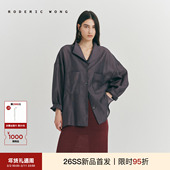 WONG2026春季 新款 静酷风宽松透感廓形长袖 RODERIC 衬衫 休闲上衣女