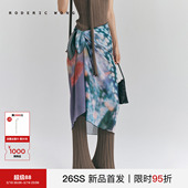 松弛舒适弹力休闲裤 RODERIC 坑条针织微喇长裤 新款 女 WONG2026春季