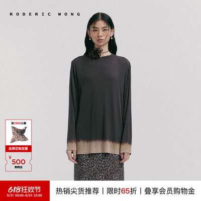 RODERICWONG落色长袖T恤