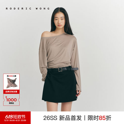 RODERICWONG露肩收腰TEE