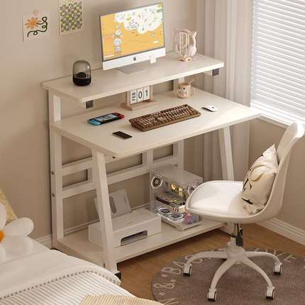 电脑桌台式小户型卧室床边桌现代办公桌子工作台笔记本桌收纳书桌