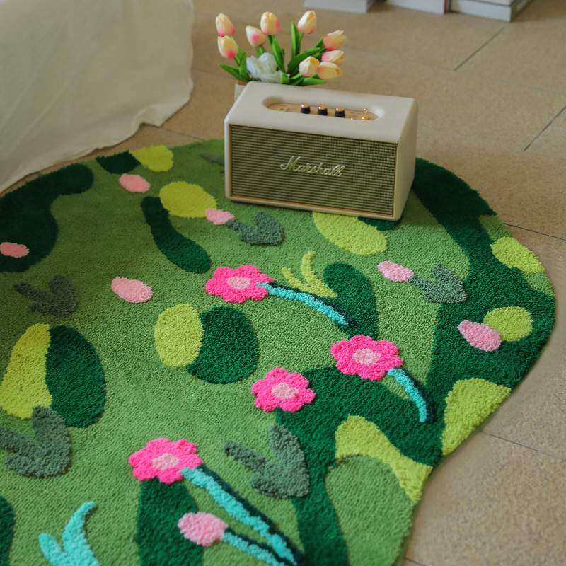 小单 卧室、客厅 植绒地毯浴室卧室簇绒地毯客厅苔藓地毯家用