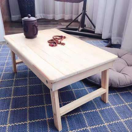实木小桌子学习桌松木折叠桌床上小桌子学生宿舍餐桌电脑笔记本桌