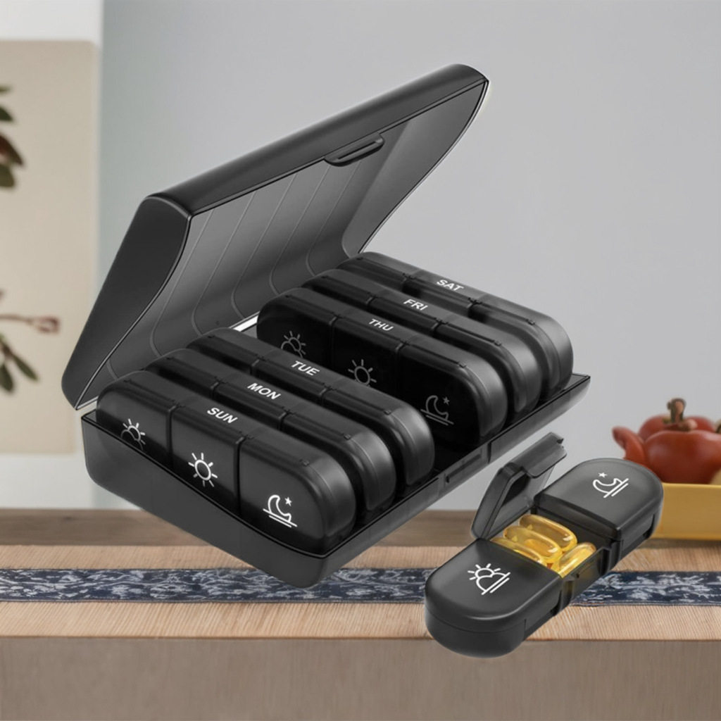 一周七天21格便携式密封分装药盒