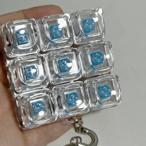 外贸发光透明熊头PC减压按键捏捏