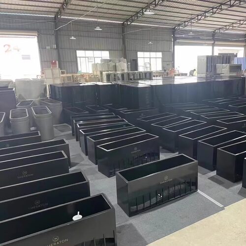 庭院围栏花槽组合定制户外不锈钢铁艺花箱售楼部花坛可移动隔断