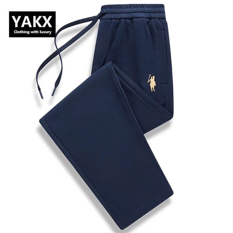 高端保罗纯棉运动裤男士春秋冬季2025新款加绒男裤休闲卫裤子男款