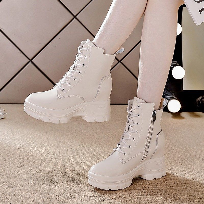 女靴真皮靴内增高骑士靴厚底短靴防滑透气单靴2025秋冬新款,女鞋,马丁靴,淘宝优惠券,粉丝福利购,淘宝优惠卷