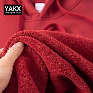 高端重磅连帽卫衣男女士2025新款冬季加绒加厚本命年新年红色男款