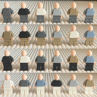 外贸兼容小颗粒积木公仔人偶玩具小人零件散件素体人仔配件积木人