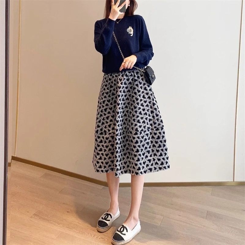 欧洲站2025秋季新时尚针织绣花毛衣花半裙社交名流覆古西装裙,女装/女士精品,时尚套装,淘宝优惠券,粉丝福利购,淘宝优惠卷