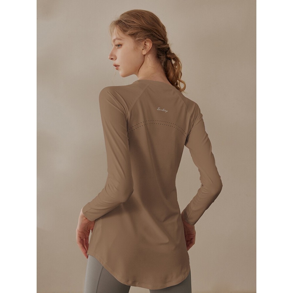 VALVOELITE高颜值瑜伽服女跑步运动上衣套装普拉提健身服长袖秋冬