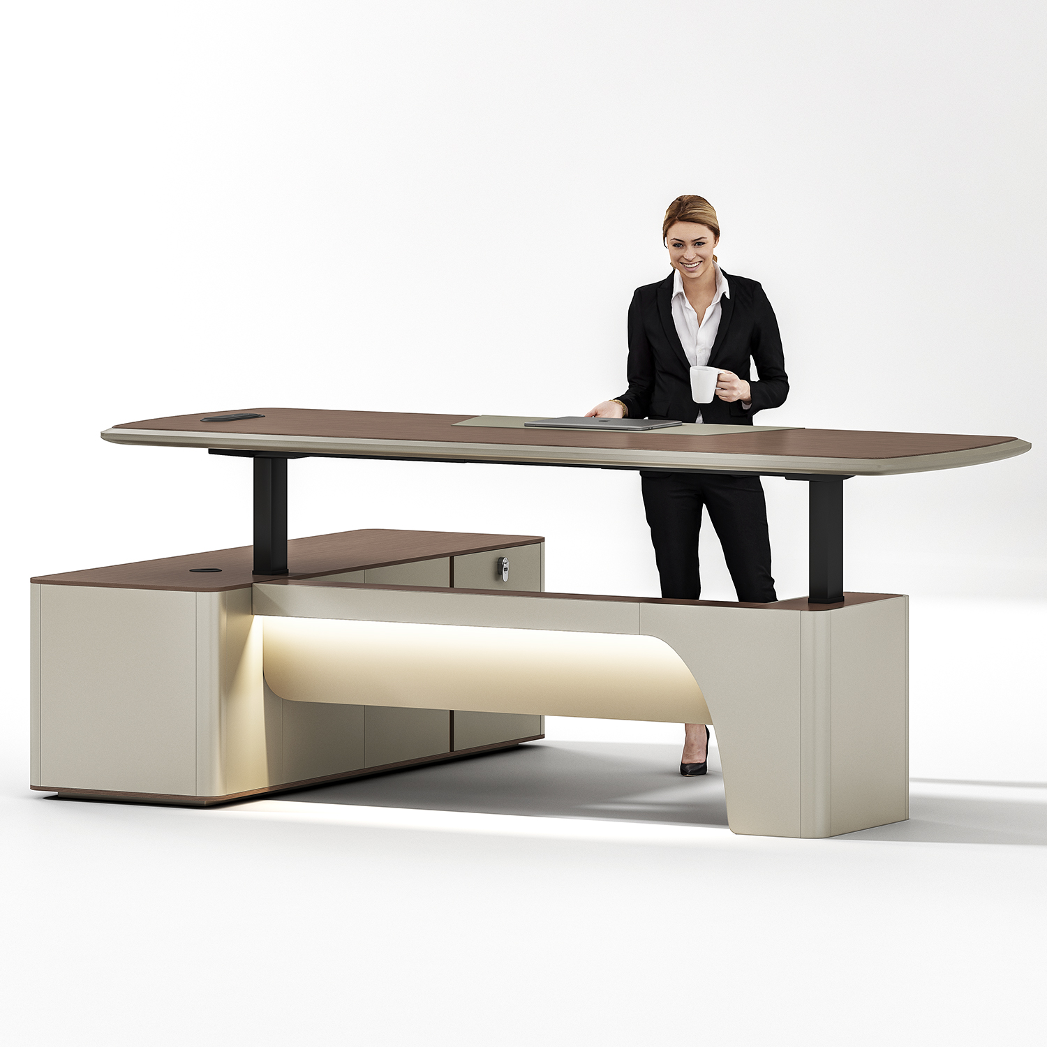 智能升降老板桌主管桌