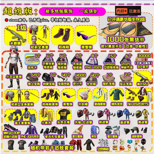 绝地求生帐号pubg80级500级竞技排位带改名卡保时捷物资箱开箱号