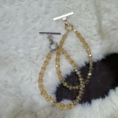 时尚 琥珀金色水晶串珠手机链手机挂短款 手腕女气质 千金大小姐