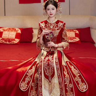 秀禾服新娘2025新款重工结婚中式出嫁秀禾婚服大码秀和服修身显瘦